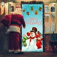 thumbnail image 1 of Qwtwty Christmas Decorations Indoor Christmas Door Curtain Flag Outdoor Photo Santa Claus And Puppy Background Decoration Hanging Fabric, 1 of 6