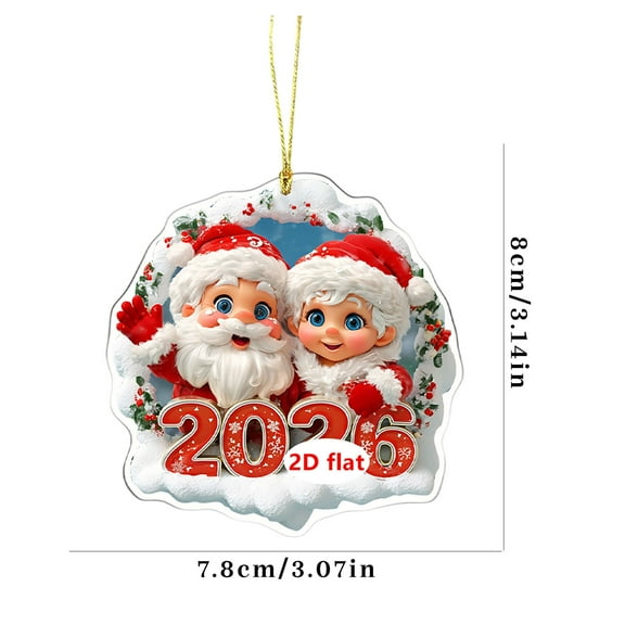 Qwtwty Christmas Decorations Indoor Christmas Hanging Decoration Christmas Tree Decoration Exquisite House Acrylic Hanging Decoration