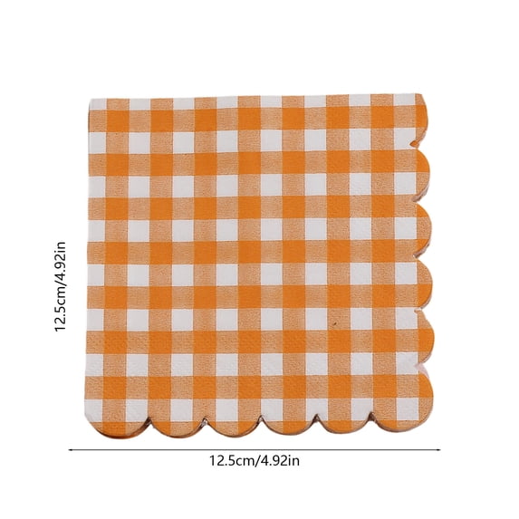 Qwtwty Christmas Ornaments 20Pcs Plaid Napkins PlaidPaper Towel for Autumns Fall Decor Halloween Thanksgiving Christmas Party Supplies