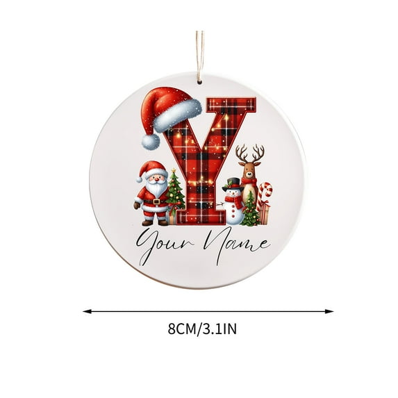 Qwtwty Christmas Ornaments Acrylic 26-letter Hanging Sign - Transparent High-definition Material with Exquisite Letter Shape. Suitable for Home Decoration Party Decoration