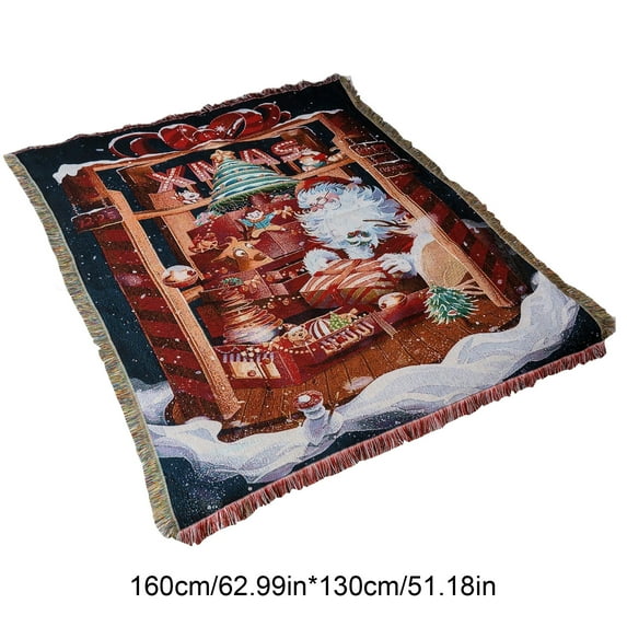 Qwtwty Christmas Ornaments Christmas Series Decorative Tapestry Festival Decorative Background Carpet Sofa Cover Carpet Gift Carpet Office Napping Carpet