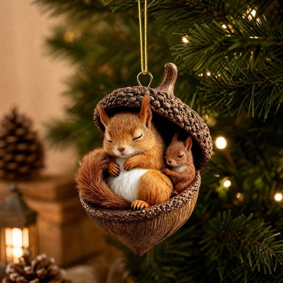 Qwtwty Christmas Ornaments Christmas Tree Hanging Decoration, Shatterproof Acrylic Decorative Hanging Pendants for Xmas Tree Decor