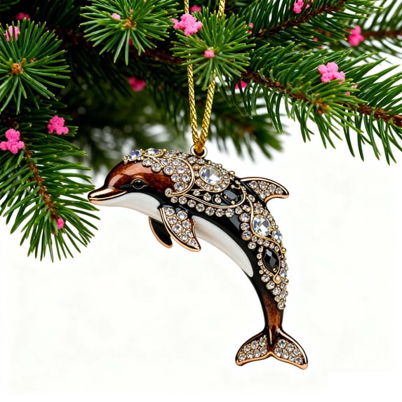 Qwtwty Christmas Tree Decorations Ornament, Cute Acrylic Decorative Hanging Pendants for Xmas Indoor Party Decor