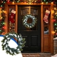 thumbnail image 1 of Qwtwty Christmas Wreath, Farmhouse Artificial Winter Garlands Hanging Ornament for Wall Window Porch Home Indoor Outdoor Christmas Decoration, 1 of 8
