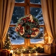 thumbnail image 1 of Qwtwty Christmas Wreath for Front Door, Farmhouse Front Door Hanging Garland for Indoor Outdoor Wall Window Winter Christmas Decorations, 1 of 6