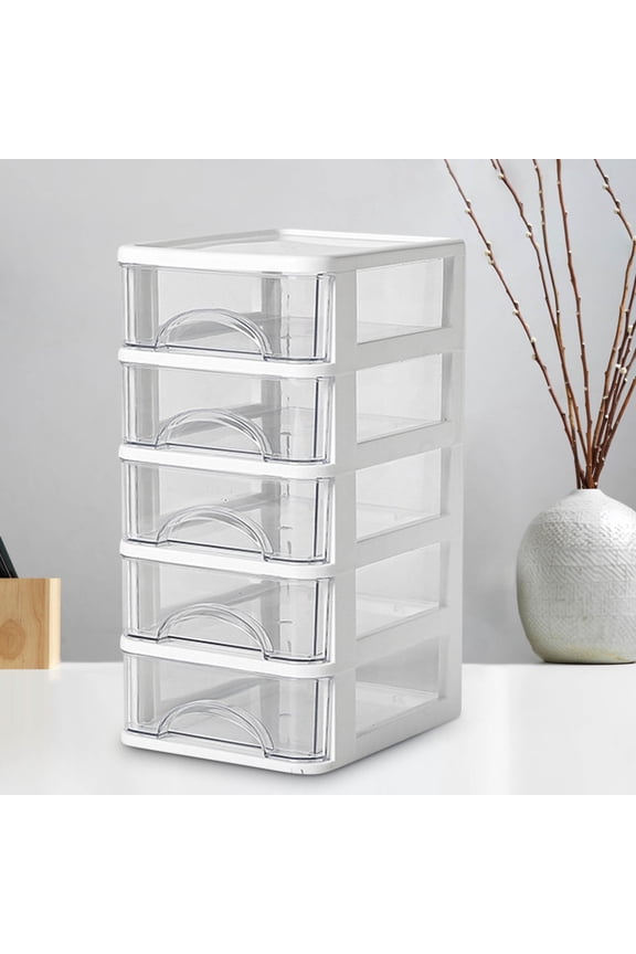 Cosmetic Bag Desktop Storage Box, Transparent Small Drawer Desk, Plastic Mini Storage Box, Stationery Storage Box