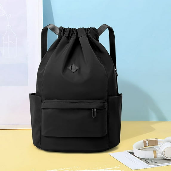 Qwtwty Drawstring Gym Backpack Bag for Men & Women, Sport Gym Sack Mini Travel Daypack