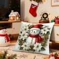 thumbnail image 1 of Qwtwty Fall Pillow Covers Christmas Pillow Set Christmas Tree Reindeer Snowman Decorative Sofa Ambience Sense of Decorative Linen Pillow, 1 of 6