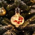 thumbnail image 1 of Qwtwty Glowing Christmas Ornaments Christmas Tree Hanging Decoration, Shatterproof Mini Hanging Pendants for Xmas Tree Fireplace Holiday Decor, 1 of 6
