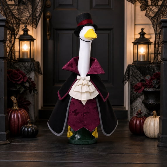 Qwtwty Goose Decor Outfit for 23 inch Cement Plastic Goose Statue, Farmhouses Goose Costume Clothes for Outdoor Patio Yard Decor