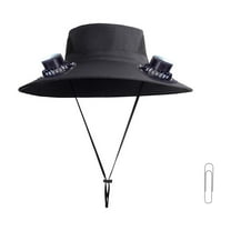 Qwtwty Hat with Fans Solar Power Wide Solar Fan Outdoor Fishing Hat Men Sun Hat with Solar Fan Fishing Hats 3 Speed Adjustable Fan Hat