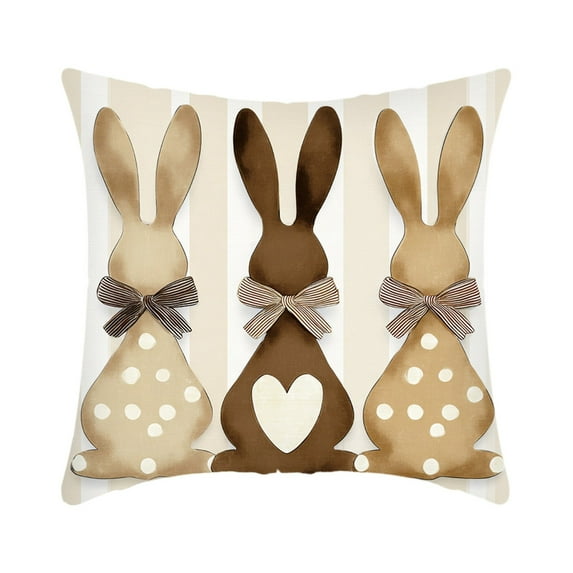 Qwtwty Holiday Pillow Covers Easter Pillowcase with Hidden Zipper Great Gift for Family for Home Bedroom Living Room Office Spring Holiday Decor