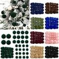 thumbnail image 1 of Qwtwty Home Decor 46 Pcs Velvet Christmas Balls Flocked Christmas Tree Ornaments Plastic Balls Xmas Decorative Hanging Ornaments Christmas Tree Decoration, 1 of 5