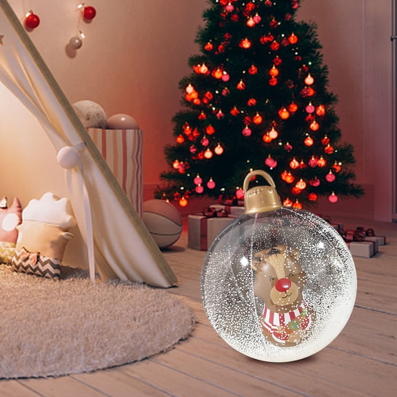 Qwtwty Large Inflatable Christmas Ball Outdoor, Christmas Party Supplies Blow Up Yard Decor for Indoor Outdoor Garden Lawn Porch Decor