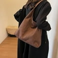 thumbnail image 1 of Qwtwty Messenger Bag Tote Bags For Women Work Bags Suede Slouchy Bag Handbag Office Tote Handbag Brown Suede Bag Tote Bag For Women Suede Shoulder Bag For Work Handle, 1 of 6