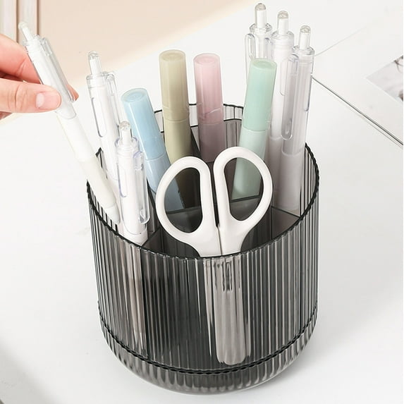 Qwtwty Office Accessories Pen Organizer 360 Degree Rotating Pen Organizer for Desk 8 Slots Desk Organizer Cute Office Desk Supplies Desk Pencil Organizer