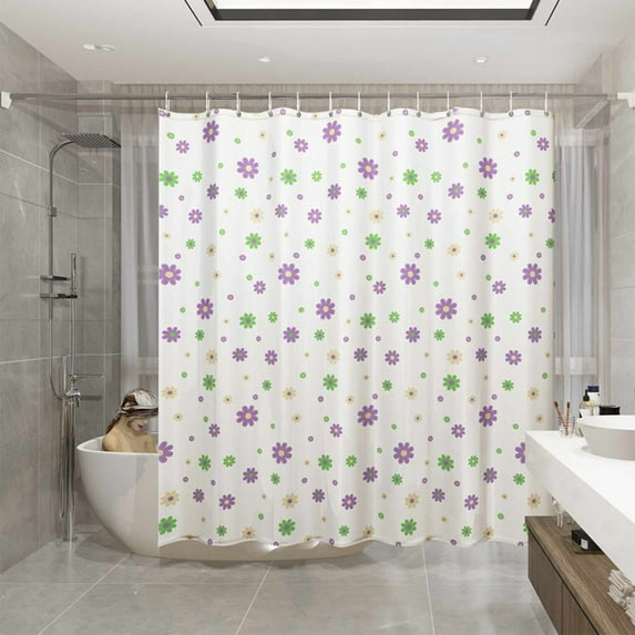 Qwtwty Shower Accessories Shower Curtain Waterproof And Mildews Proof Bathroom Shower Curtain Punch-free Light Transmitting And No Transparent Bathroom Partition Curtain