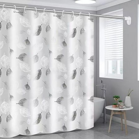 Qwtwty Shower Curtain Rod Large Area Easy to Clean Sterile Cloth Shower Curtain Watertight And Mould Proof Shade Soft Foldable Hanging Curtain 47.24x70.86in