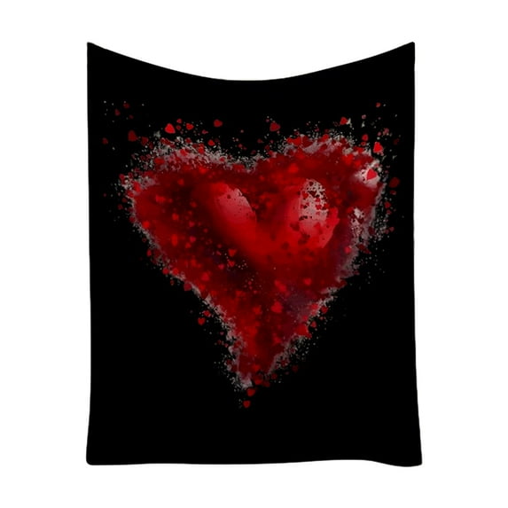 Qwtwty Soft Blanket Valentines's Day Blanket Extra Soft Flannel Blanket Comfortable Fleece Blanket Warm Bed Blanket Christmas Sofa Bed Decoration
