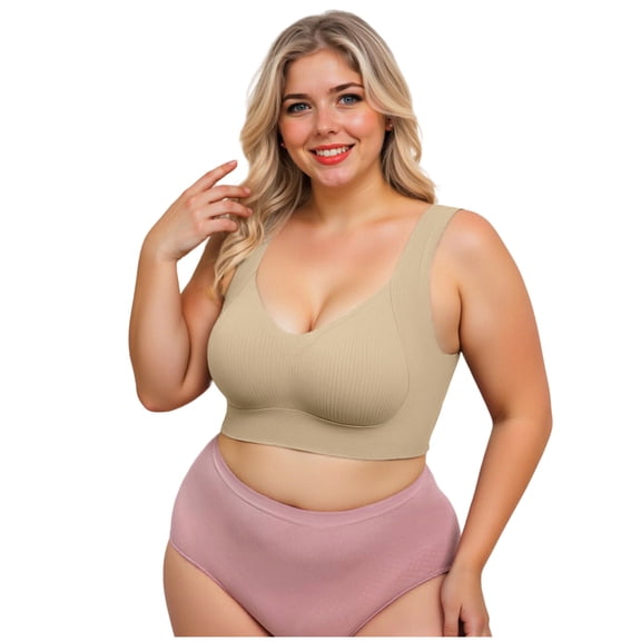 Qxiansh Women's Plus Size Bras Push up Seamless Comfortable Breathable Soft Everyday Sports Bra for Women