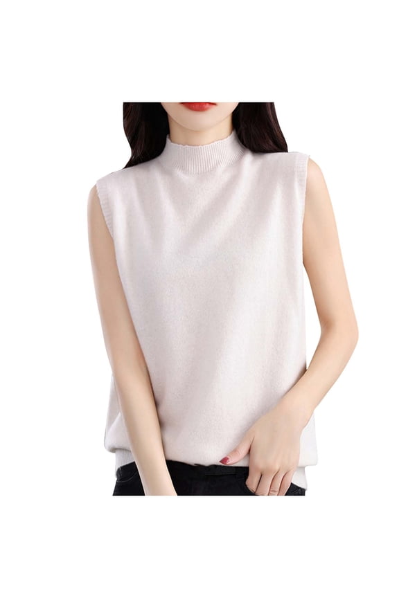 Women's Sleeveless Tank Top Plain Vest T Shirt Knitted Top Soft Comfy Shirts Elegant Summer Clothes