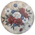 thumbnail image 1 of Qxltty 15inch Round Placemats Set of 1 Polyester Fabric Heat Resistant Washable Table Mat for Kitchen Party Decor Roses in A Vase, 1 of 7