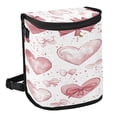 thumbnail image 1 of Qxltty A Pattern Of Hearts with Bows Car Trash Can with Lid Vehicle Backseat Hanging Leak Proof Storage Bin, 1 of 7