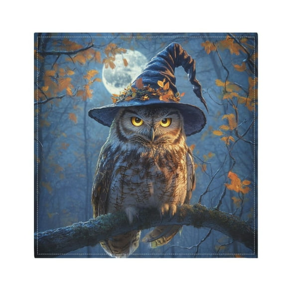 Qxltty A Wise Old Owl Napkins 20×20in Perfect for Parties Dinners Weddings Cocktail Housewarming Cloth Napkins Set of 6
