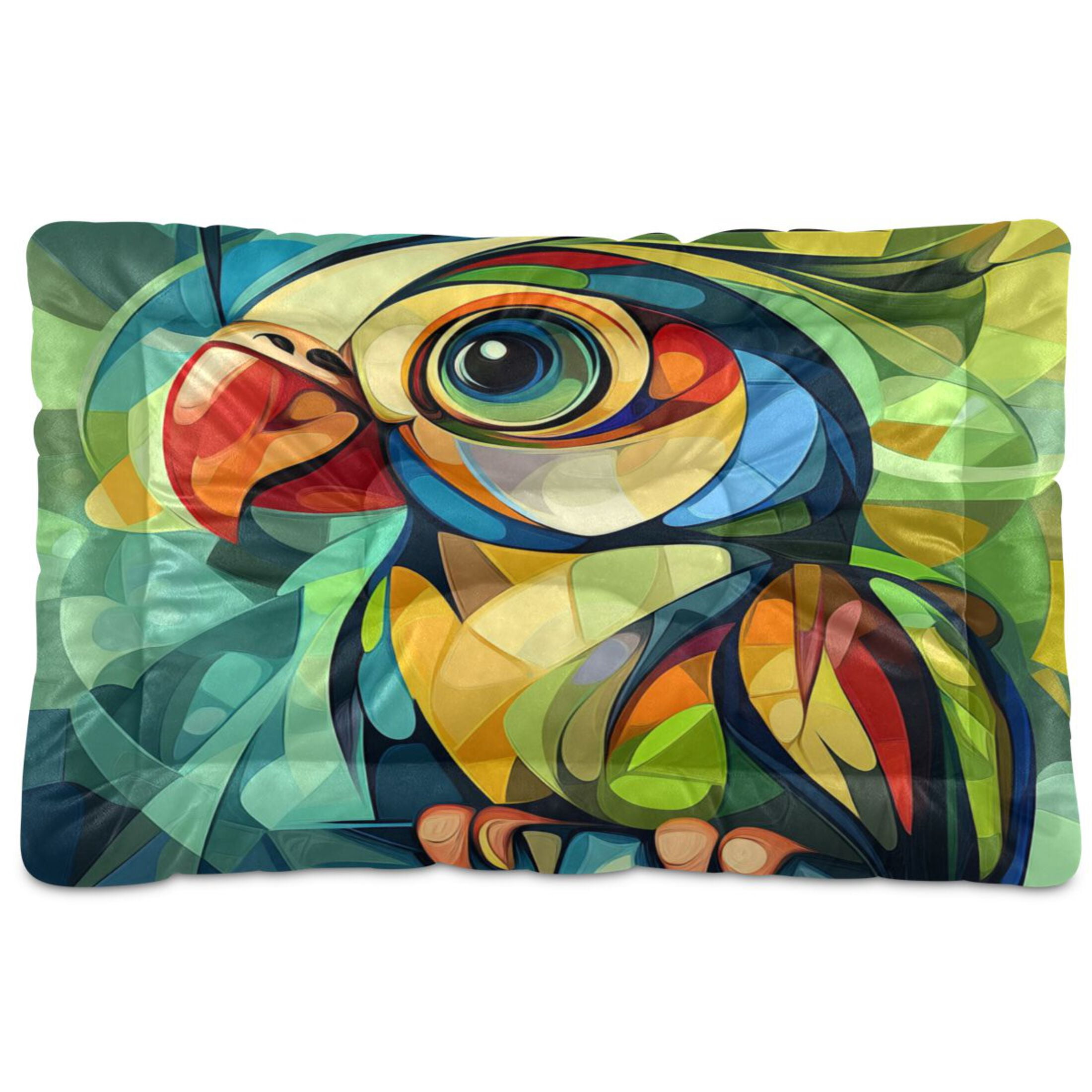 Qxltty Abstract Mini Parrot Ped Pad Wear-resistant and Hard to Bite Through Sleeping Pad for Small Medium Large Dogs Winter Pet Bed 36×24in