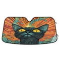 thumbnail image 1 of Qxltty Abstract Style Cat Pattern Car Windshield Sunshades Foldable UV Rays Sun Visor Protector Keep Your Vehicle Cool 57×31.5in, 1 of 8