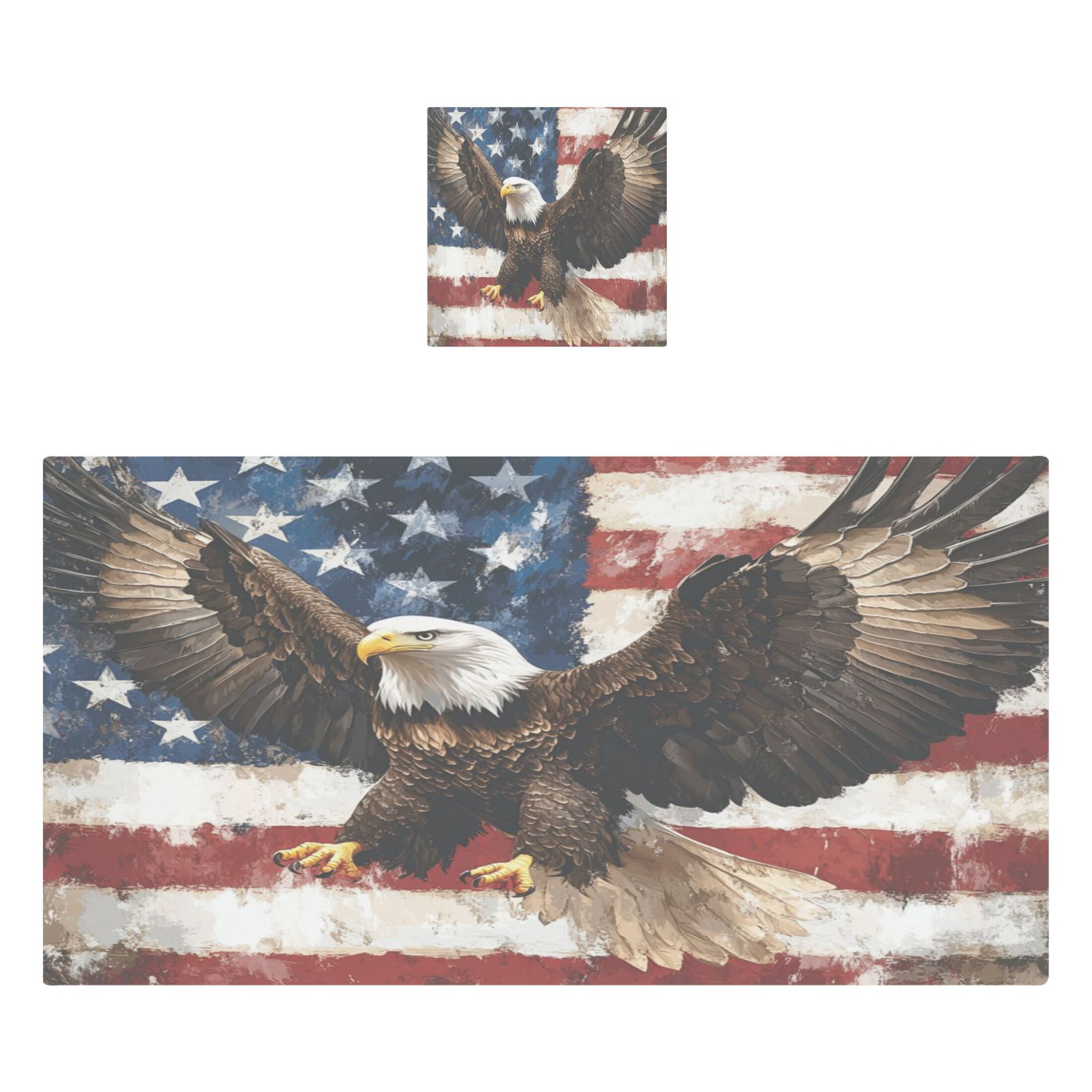 Qxltty American Patriotic Faith Bath and Hand Towel Set 100% Cotton Towels for Bathroom Soft Durable and Absorbent