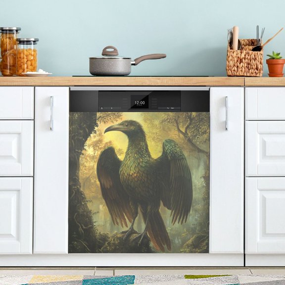 Qxltty Ancient Giant Eagle Magnetic Dishwasher Sticker Refrigerator Cover Washing Machine Panel Kitchen Appliance Decoration 2326in