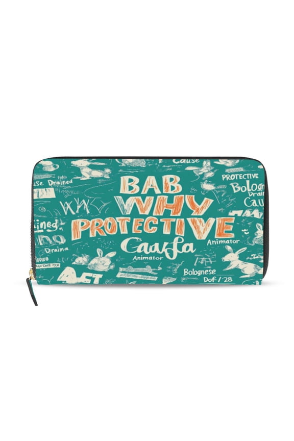 Bab Why Protective Women's Leather Wallet Fashion Retro Multi Card Holder with Cell Phone Pocket Mothers Day Gifts