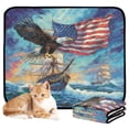 thumbnail image 1 of Qxltty Bald Eagle Sailboat Cat litter Pads Pet Set of 3 Diaper Mats Center Anti-leakage Layer Absorbent Soft and Comfortable, 1 of 7