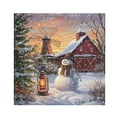 thumbnail image 1 of Qxltty Barn Snowman Napkins 20×20in Perfect for Parties Dinners Weddings Cocktail Housewarming Cloth Napkins Set of 1, 1 of 8