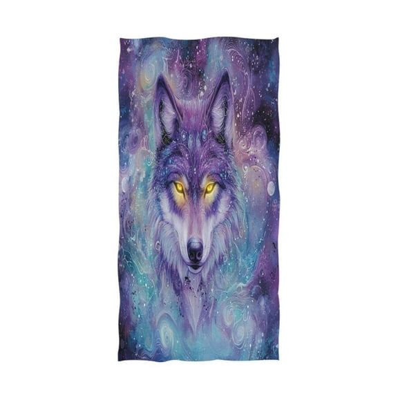 Qxltty Beautiful Fantasy Wolf Extra Large Bath Towel 32"x64" Super Soft Highly Absorbent Quick Dry Shower Towel for Hotel Bathroom Guest Spa Gym
