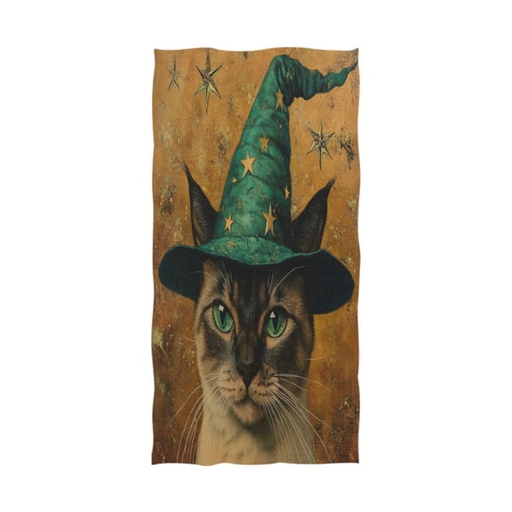 Qxltty Bengal Cat Extra Large Bath Towel 32"x64" Super Soft Highly Absorbent Quick Dry Shower Towel for Hotel Bathroom Guest Spa Gym