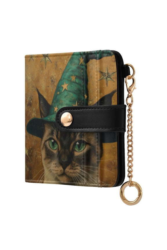 Bengal Cat Ladies Wallet Rfid Slim Thin Compact Credit Card Women Wallet Zipper Coin Pocket and ID Window for Female Gifts