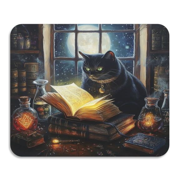 Qxltty Black Cat Magic Room Dish Drying Mat Coffee Bar Mats Rubber Backed Absorbent Fit Under Pot and Dishes Racks 19.7x15.7in