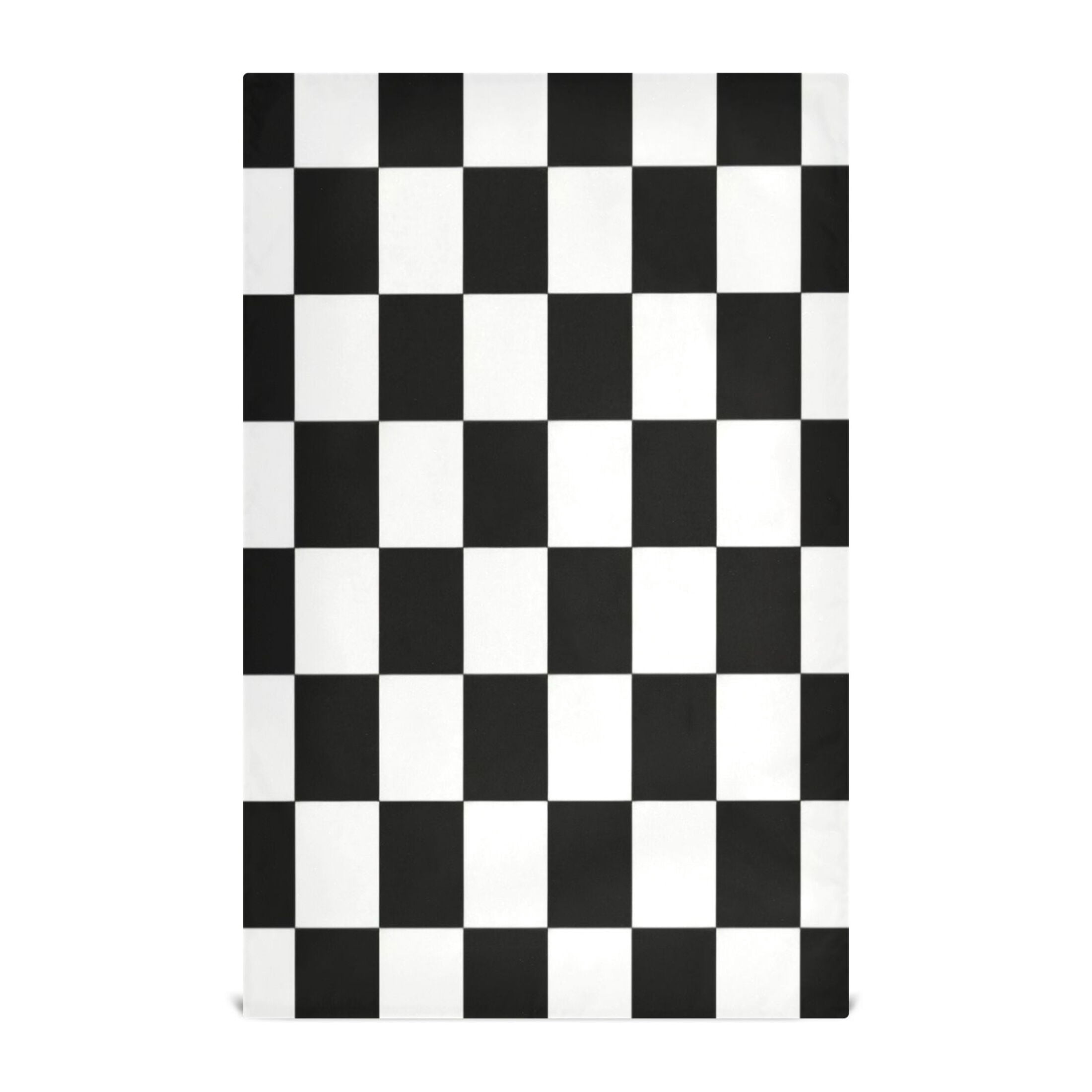 Qxltty Black and White Checkered Kitchen Towels 28 x 18 Inch Set of 6 Soft Cotton Linen Feel Dish Towels with Hanging Loop for Drying, Cleaning & Decor