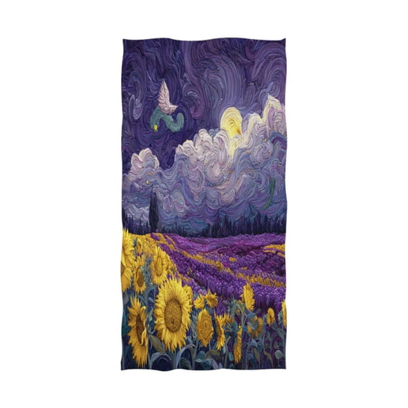 Qxltty Blooming Sunflowers Extra Large Bath Towel 32"x64" Super Soft Highly Absorbent Quick Dry Shower Towel for Hotel Bathroom Guest Spa Gym
