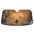 thumbnail image 1 of Qxltty Blue Butterfly Forest Car Windshield Sunshades Foldable UV Rays Sun Visor Protector Keep Your Vehicle Cool 53×23.5in, 1 of 8