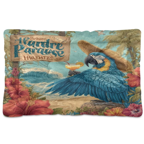 Qxltty Blue Macaw Ped Pad Wear-resistant and Hard to Bite Through Sleeping Pad for Small Medium Large Dogs Winter Pet Bed 24×18in