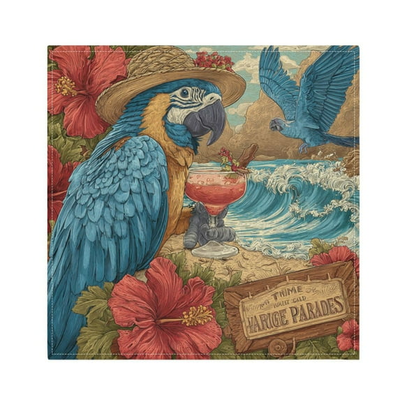 Qxltty Blue Parrot Napkins 20×20in Perfect for Parties Dinners Weddings Cocktail Housewarming Cloth Napkins Set of 1