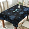 thumbnail image 1 of Qxltty Blue Snowflake Square Tablecloth 60×90in Thick Wrinkle Resistant Heat Proof Durable Table Cover for Dining Table, 1 of 9