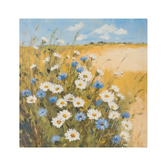 Qxltty Blue and White Flower Napkins 20×20in Perfect for Parties Dinners Weddings Cocktail Housewarming Cloth Napkins Set of 6