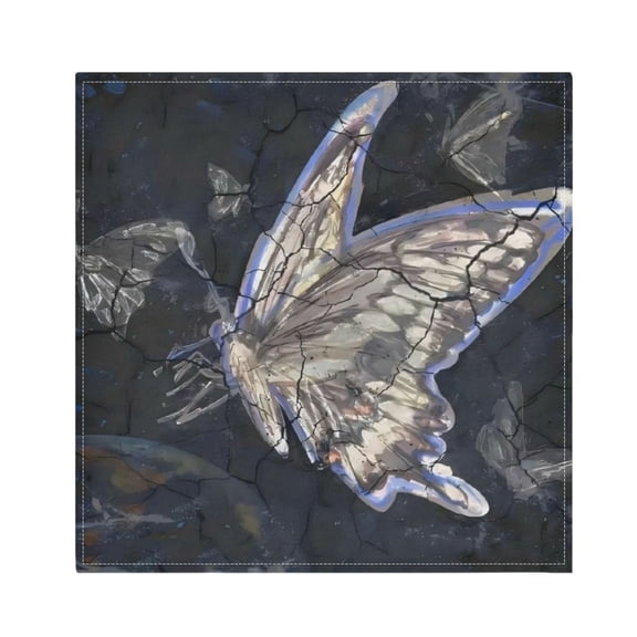 Qxltty Butterfly Napkins 20×20in Perfect for Parties Dinners Weddings Cocktail Housewarming Cloth Napkins Set of 4