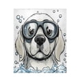 thumbnail image 1 of Qxltty Cartoon White Labrador Soft Cozy Fluffy Blankets for Couch Sofa Chair Bed Camping Picnic Travel Lightweight Bed 50×60inch, 1 of 7