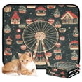 thumbnail image 1 of Qxltty Christmas Decorated Ferris Wheel Cat litter Pads Pet Set of 3 Diaper Mats Center Anti-leakage Layer Absorbent Soft and Comfortable, 1 of 7