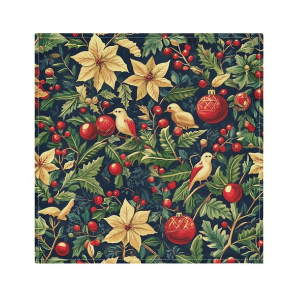 Qxltty Christmas Holiday Napkins 20×20in Perfect for Parties Dinners Weddings Cocktail Housewarming Cloth Napkins Set of 6